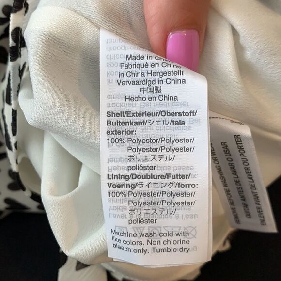 J. Crew White & Black Heart Blouse Size Small - Picture 3 of 3